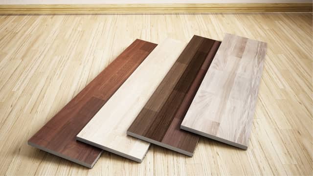 Engineered hardwood flooring detail