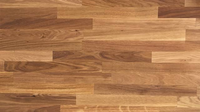 Oak hardwood flooring grain close-up